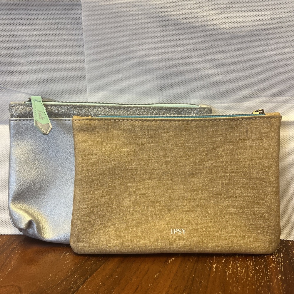 IPSY zipper pouch approximately 5X7 inches make up bag purse organizer lot of 2